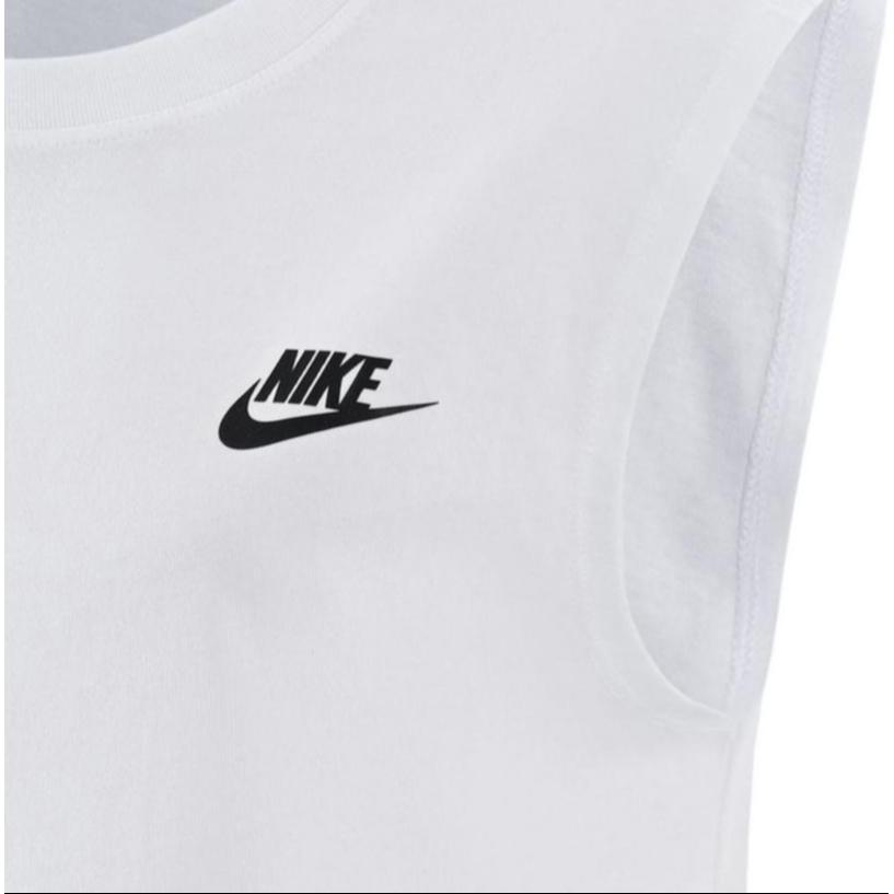 Nike Спортивная одежда с сплошным логотипом без рукавов с круглым вырезом майка женская белая FB8226-100