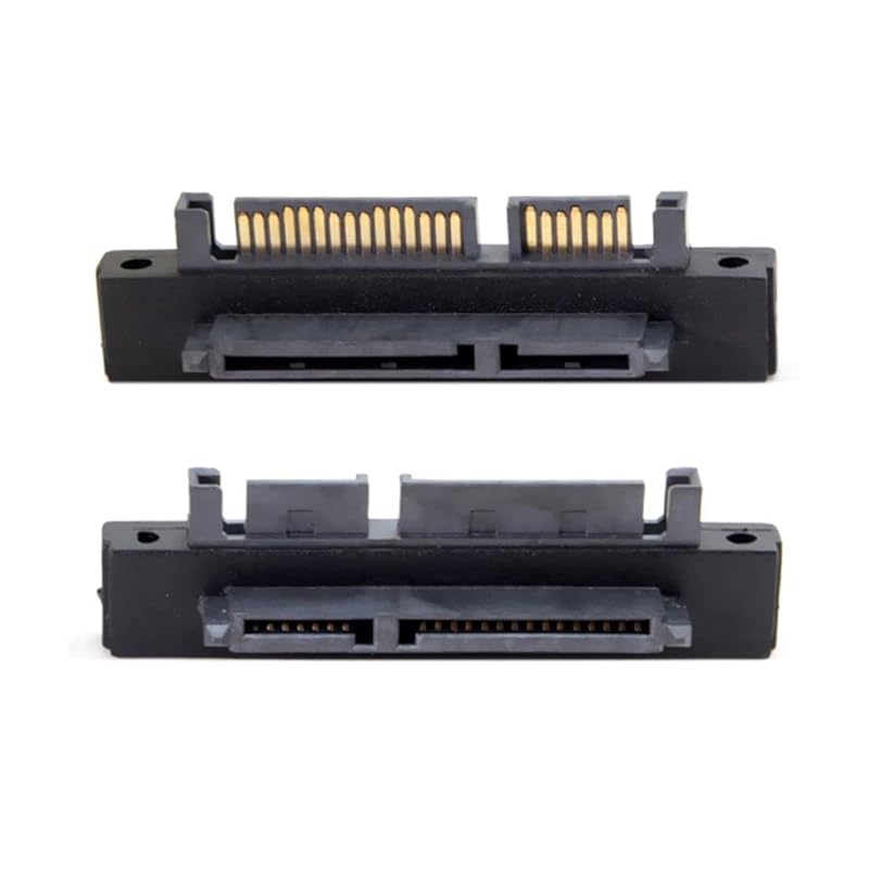 chenyang SATA 22Pin Male to Female 90 Degree UP Angled Gender Changer Connector Adapter for 2.5/3.5" Hard Disk Drive