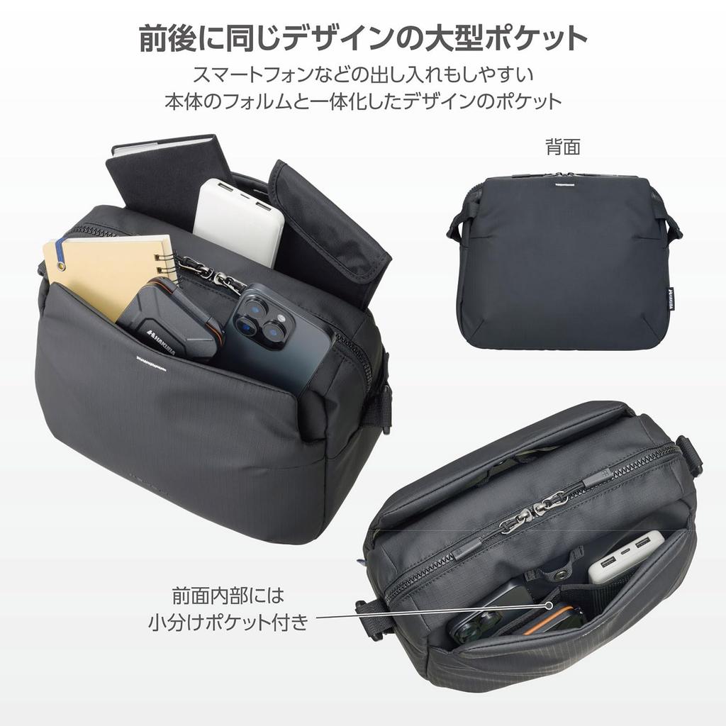 HAKUBA Camera Case Plus Shell Stream Shoulder Bag 6 AZ Black 6L Lightweight 4977187005912 Water-Repellent AMZSP-STSB6BK