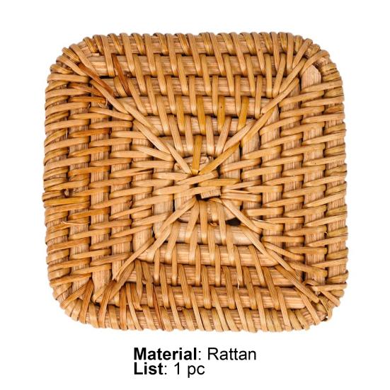 Практичный противоскользящий коврик для столовой, хороший плетеный обеденный коврик из ротанга ручной работы