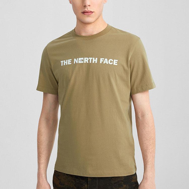 THE NORTH FACE T Shirts Unisex Khaki Crew Neck Moderate Straight Fit NF0A5JTS-PLX