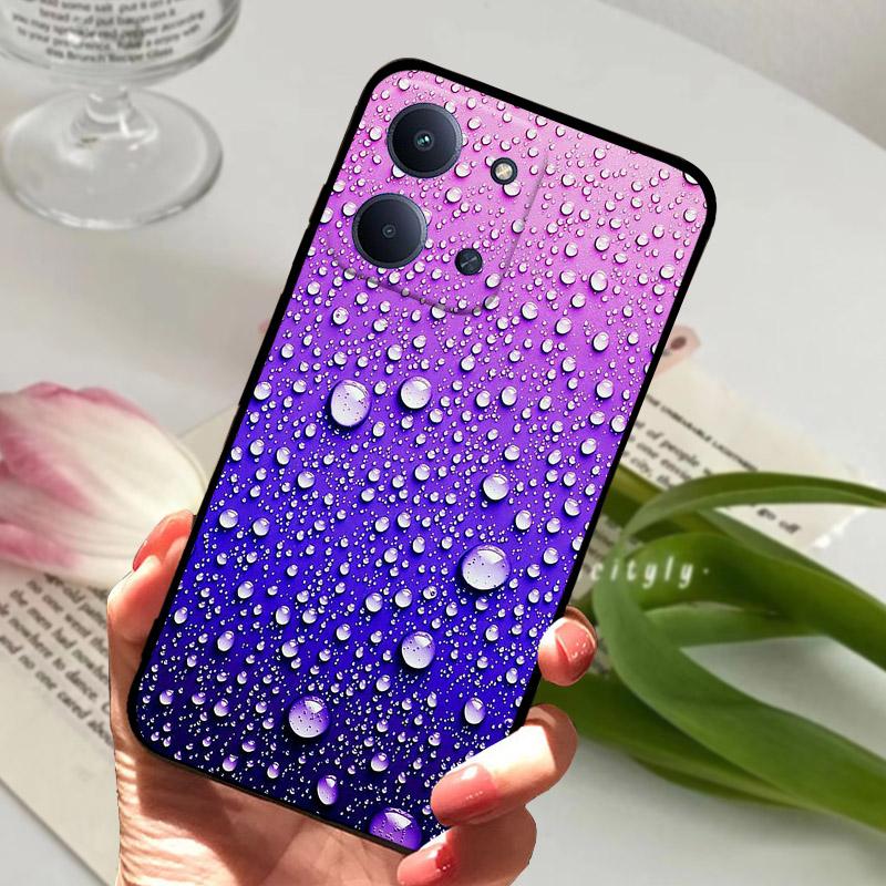Чехол для телефона Xiaomi Redmi 15C 171 мм Задняя крышка Черный Силикон Мягкий ТПУ Funda Для Poco C85 C 85 4G Чехол Coque Ударопрочный Бампер