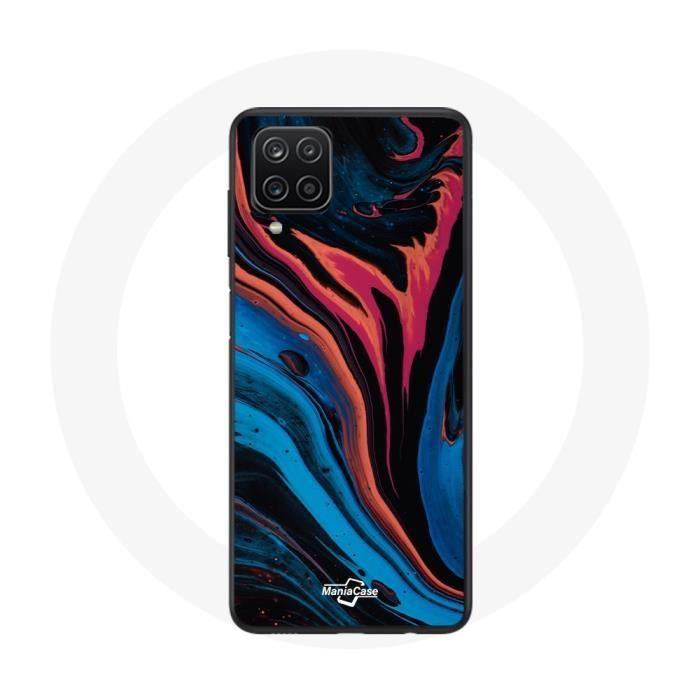 Чехол для Samsung Galaxy A42 5G Абстрактная текстура синий черный красный