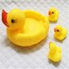 4Pcs Toy Ducks Cute Cartoon Shape Yellow Baby Toy Ducks for Shower
