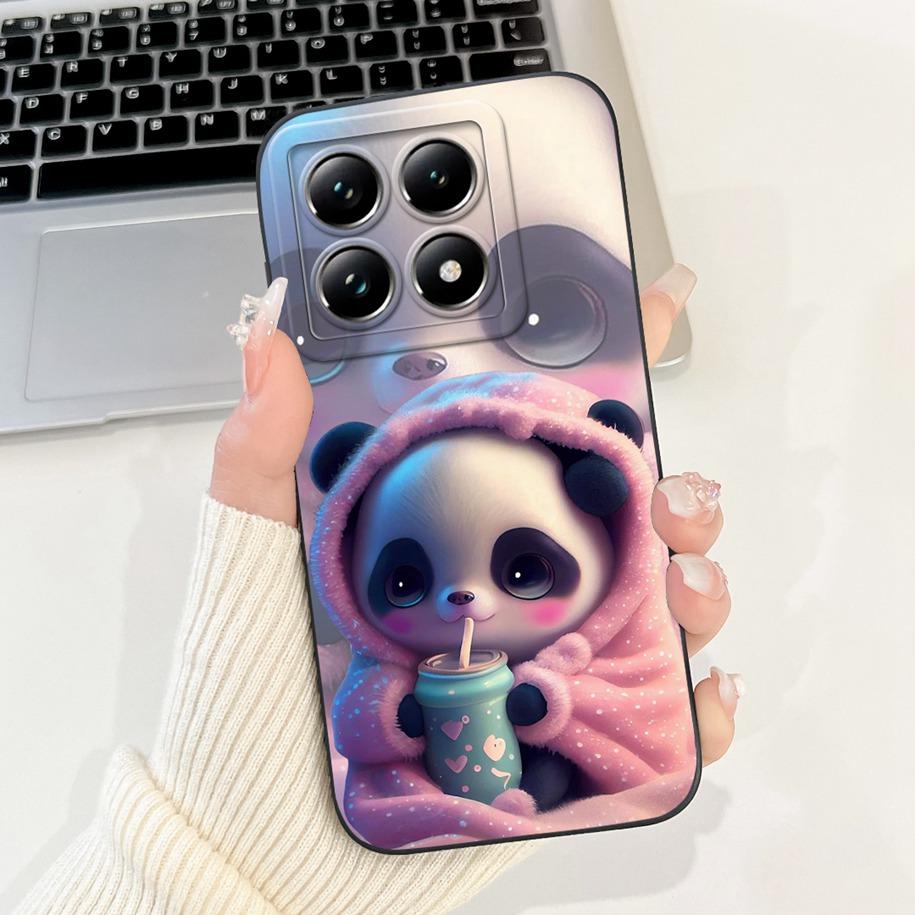 For Xiaomi 14T Pro Case For Xiaomi 14T Phone Case Cute Panda Rabbit Luxury TPU Protective Skin Cover For Xiaomi Mi 14T Pro Coque