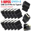 1-10 шт. Материнская плата USB 2.0 9-контактный к Type-E Разъем передней панели USB2.0 9-контактный Male к Type-E Female Адаптер для ПК Настольного компьютера