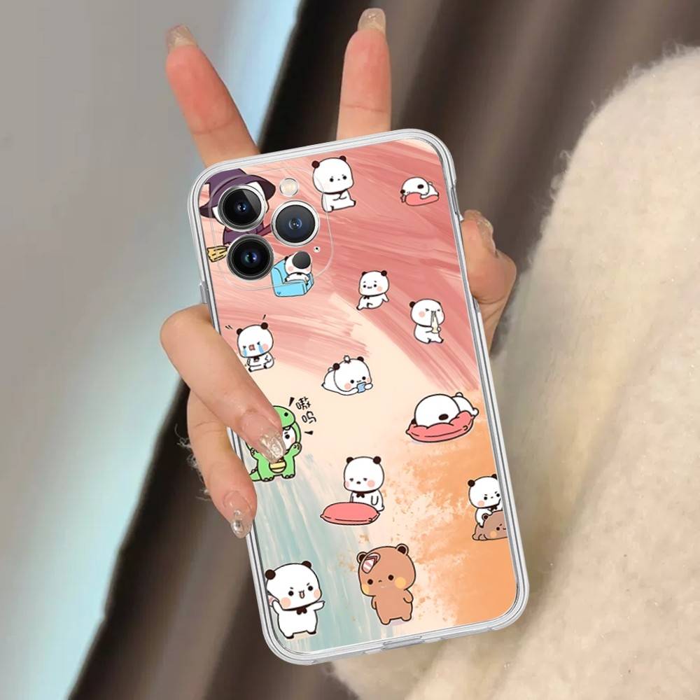 Милый Чехол для Телефона Bubu Dudu Для IPhone 11 13 16 12 17 14 15 Pro Max Plus Мягкая Прозрачная Задняя Крышка Coque