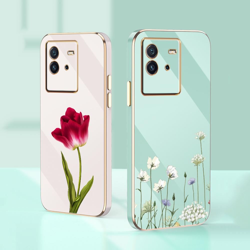 N93 Мягкие чехлы из ТПУ с покрытием пион для Samsung A54 A13 A14 S24 Plus S23 Ultra S20 S21 FE A55 A05 A52s противоударный чехол