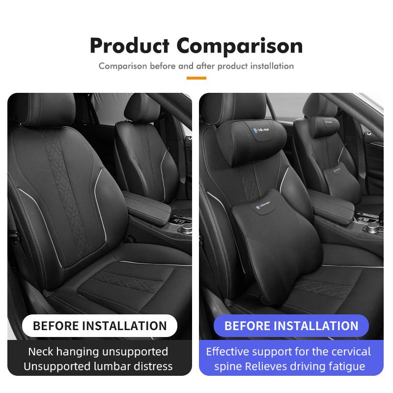 For Volkswagen VW Car Headrest Lumbar Support Comfortable Neck Pillow Waist Cushion Scirocco Passat Polo B5 B6 B7 CC Tiguan zj1