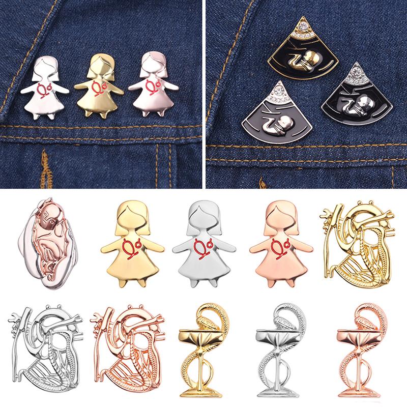 1Pc Women Accessories Newborn Brooches Doctors Nurse Medical Jewelry Metal Lapel Pin Christmas Gift