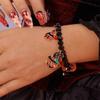 Resin Pumpkin Pendant Bracelets Zinc Zinc Zinc Alloy Crystal Beaded Bracelet Halloween Hand Chain  Party