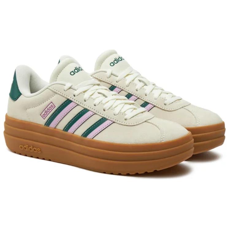 adidas VL Court Bold Off White Collegiate Green Lilac женские кроссовки Cream Bliss-Lilac JI1788