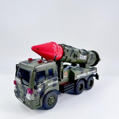 Детская инерционная игрушка военный внедорожник со звуком и светом с ракетной артиллерией