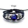 12 Constellation Luminous Weave Leather Bracelet Charm Bracelet Men Women Fashion Multilayer Zodiac Signs Bracelet Birthday Gifts MIT