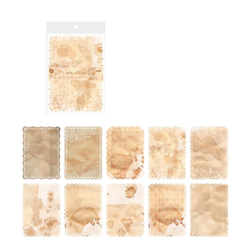 10 шт./упак. винтажная кружевная бумага с рисунком, материалы для скрапбукинга, сделай сам, фотоальбом, коллаж, ведение дневника, креативные канцелярские принадлежности