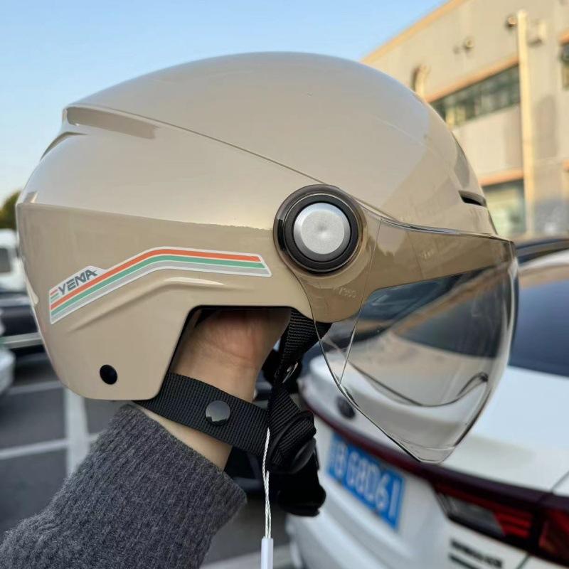 Helmet Electric Car Women's Summer Half Helmet 3C Certified Battery Motorcycle Men's Four Seasons Helmet