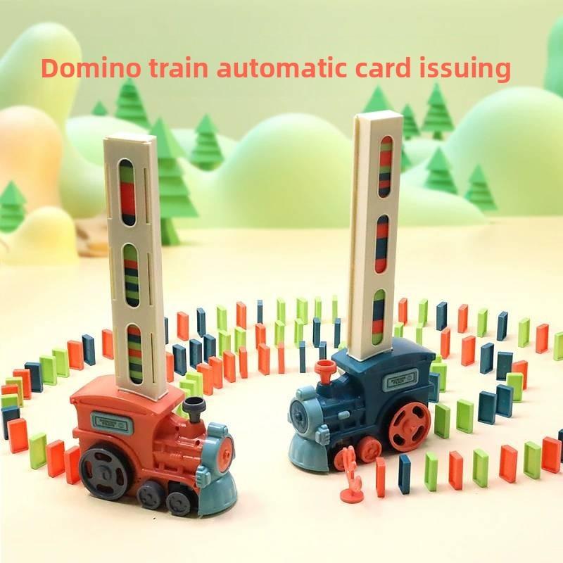 Plastic Domino Train Playset With Sensor Control For Children Interactive Learning
