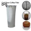 Cold Brew Coffee Filter for 32/64 OZ Wide Mouth Cup Stainless Steel Strainer with Seal Ring for Iced Drinks Tea Infuser & Cold Brew Coffee Maker