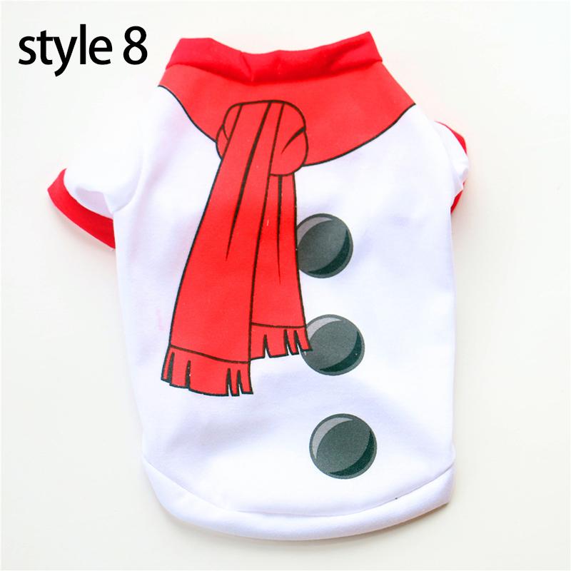 Christmas Pet Clothing Cotton Dog Clothes For Small Medium Dogs Vest Shirt New Year
