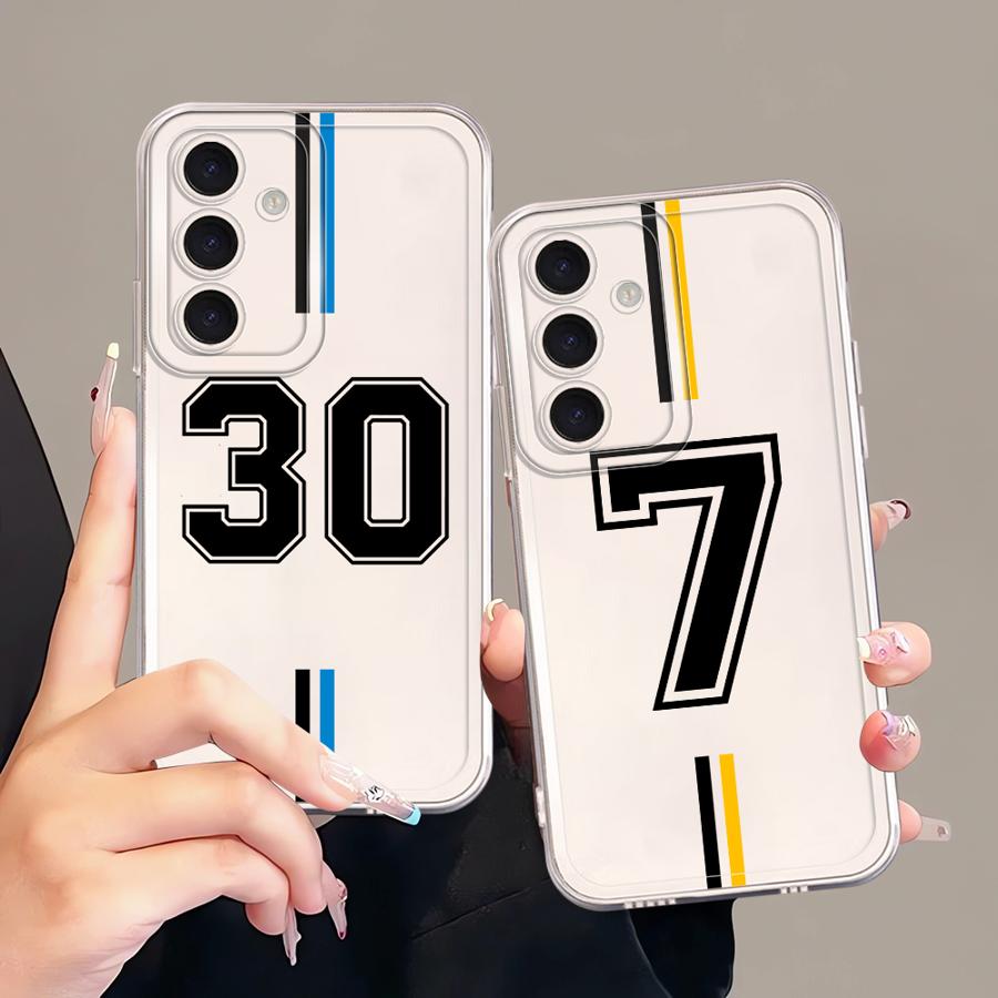 Футбольный Чехол с Номером для Samsung Galaxy A26 A24 A14 A16 A25 A51 A55 A23 A56 A50 A36 A13 A34 A35 A33 A52 A54 A15 A52 A31 Телефон