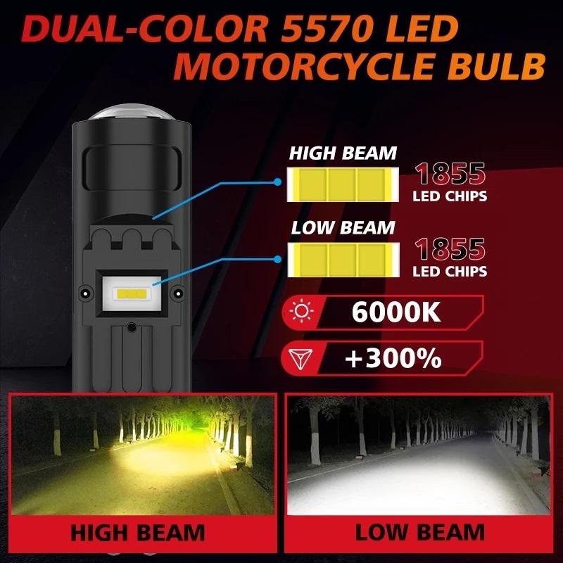 P15D T19 Светодиодные лампы для мотоциклетной фары 6000K Plug And Play Ближний свет Для скутера Mio I 125