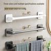 No-Drill Wall-Mounted Bathroom Towel Rack with Shelf