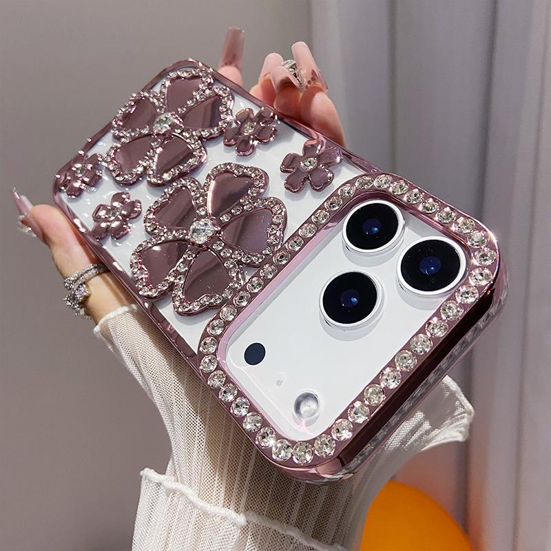 Прозрачный чехол с покрытием, блестками, градиентом и цветами для IPhone 17 Air 16 15 11 12 13 14 Pro Max, мягкий силиконовый, ударопрочный