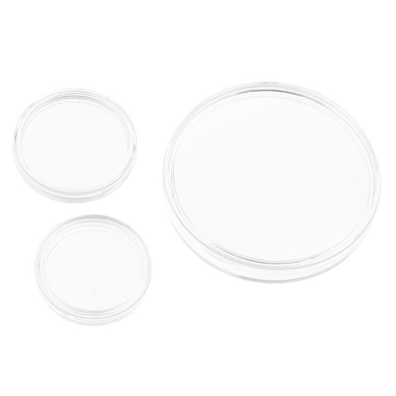 10Pcs 9Sizes 18-40Mm Clear Plastic Protector Capsules Containers Case For Token Coin Collection Transparent Holder Boxes