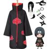 Наруто, организация Акацуки, плащ Красного Облака, тренч, Учиха Итачи, костюм организации Ястреба, аниме-комплект для косплея