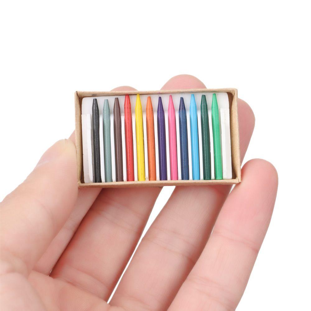 Painting Tools Miniature Color Pencil Dolls Accessories Doll Colorful Crayon Dollhouse Decoration