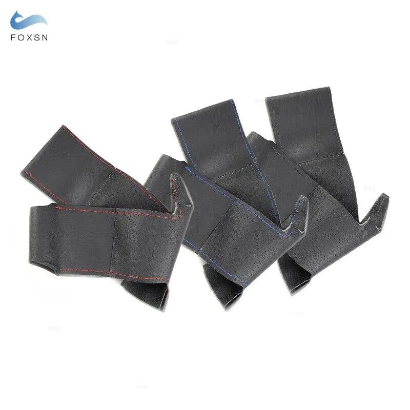 Автомобильный плетеный чехол на руль для Toyota E'Z RAV4 2013 2014 Corolla iM 2017 Auris Scion iM 2016 перфорированная кожа из микрофибры