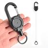 Key Ring Retractable Elastic Steel Wire Rope Snap Hook Clip Latch Hooks