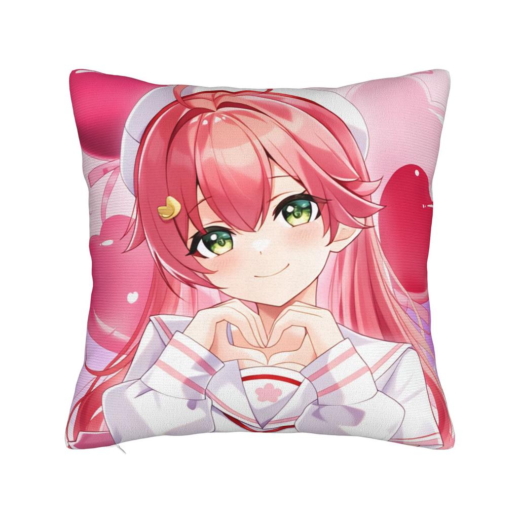 Hot Girl Kawaii Sakura Miko Pillow Cover  Comfy Cushion Cover Morden Pillow Case For Sofa Bedroom Home Decor