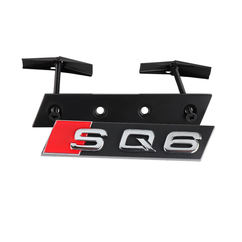 3D ABS Car Hood Front Grille Emblem Decoration Sticker Badge Logo For Audi SQ3 SQ4 SQ5 SQ6 SQ7 SQ8 Auto Styling Refit Accessorie