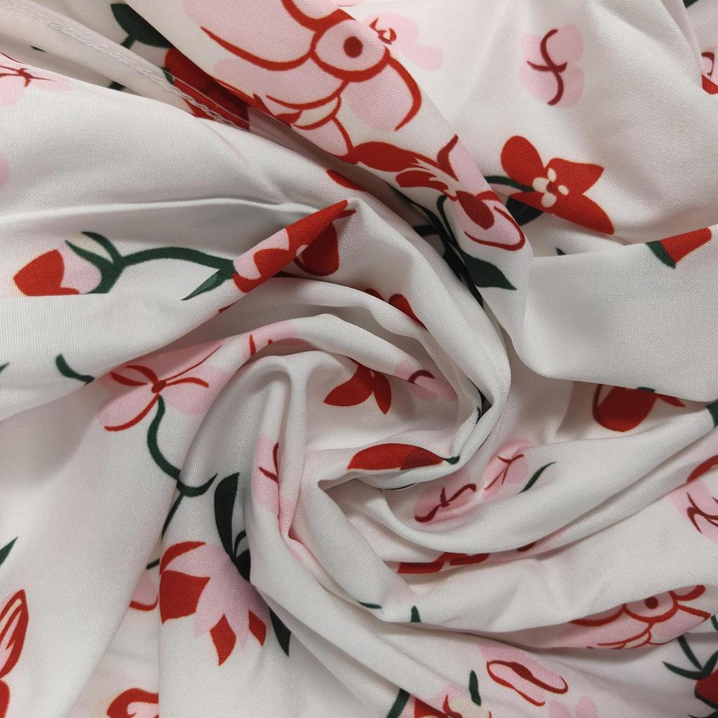 GMXIA Женская мода весна осень длинный рукав квадратный воротник цветочный принт высокая талия повседневные платья