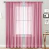 Modern Semi-Sheer Privacy Curtains Light Filtering Window Scarf for Living Room Bedroom Study Room Decor