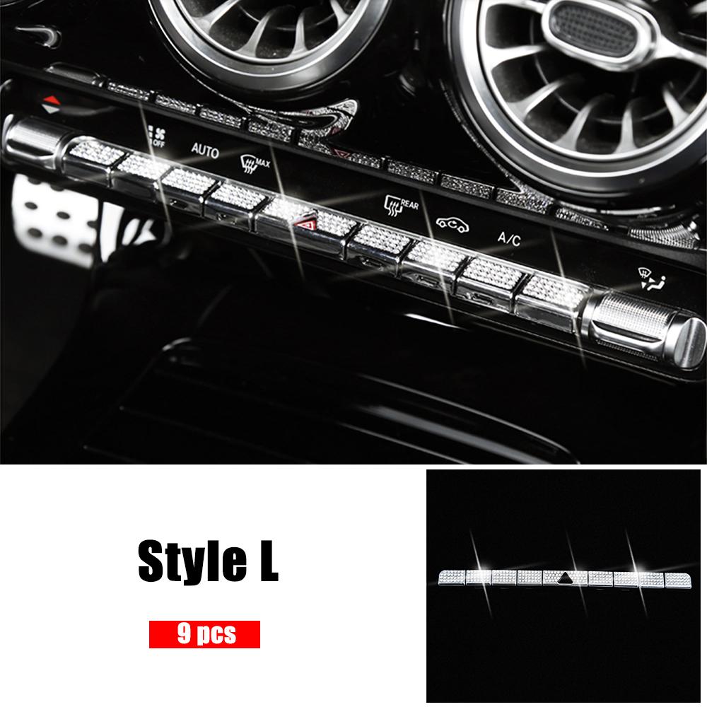 For Mercedes Benz B Class W247 B180 B200 B220 B250 Interior Central Console Decoration Refit Crystal Diamond Ring Trim