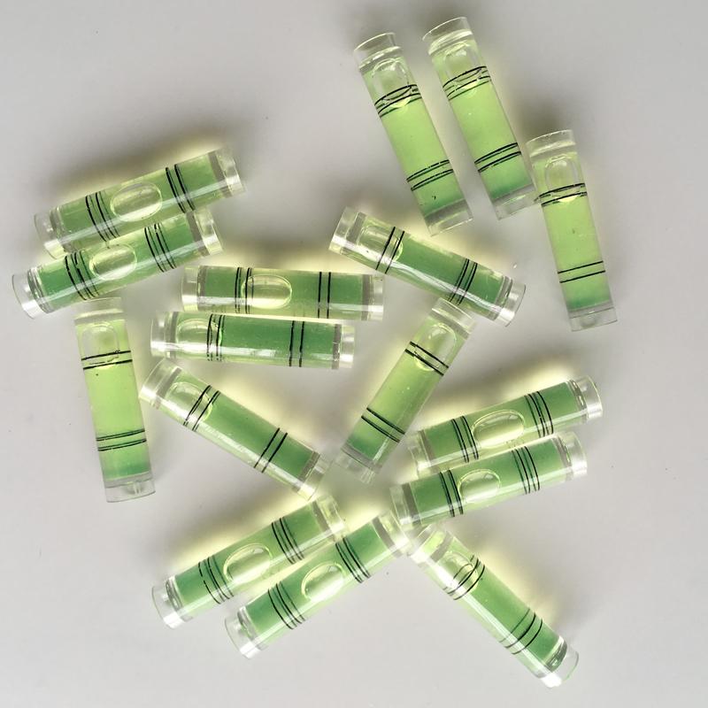 10 шт. Зеленый водный цилиндрический пузырьковый уровень спиртовой измерительный прибор диагностический инструмент для улучшения и обслуживания дома