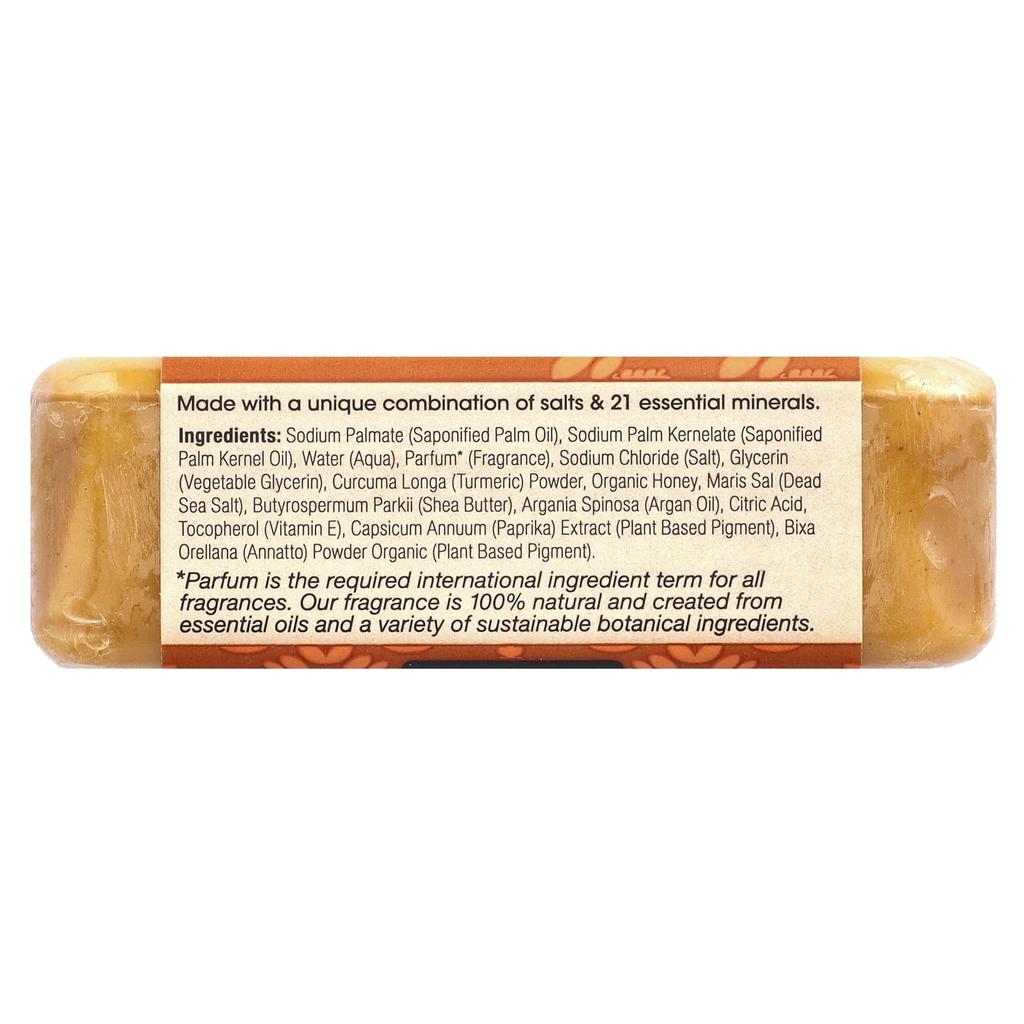 Dead Sea Mineral Bar Soap, Turmeric & Honey, 198G(7Oz)