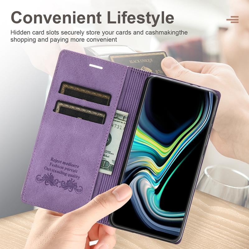 Кожаный чехол-кошелек Fantasy Aspiration с магнитным флипом и подставкой для карточек для Xiaomi Redmi Samsung Galaxy Huawei Honor OPPO Apple iPhone Cover