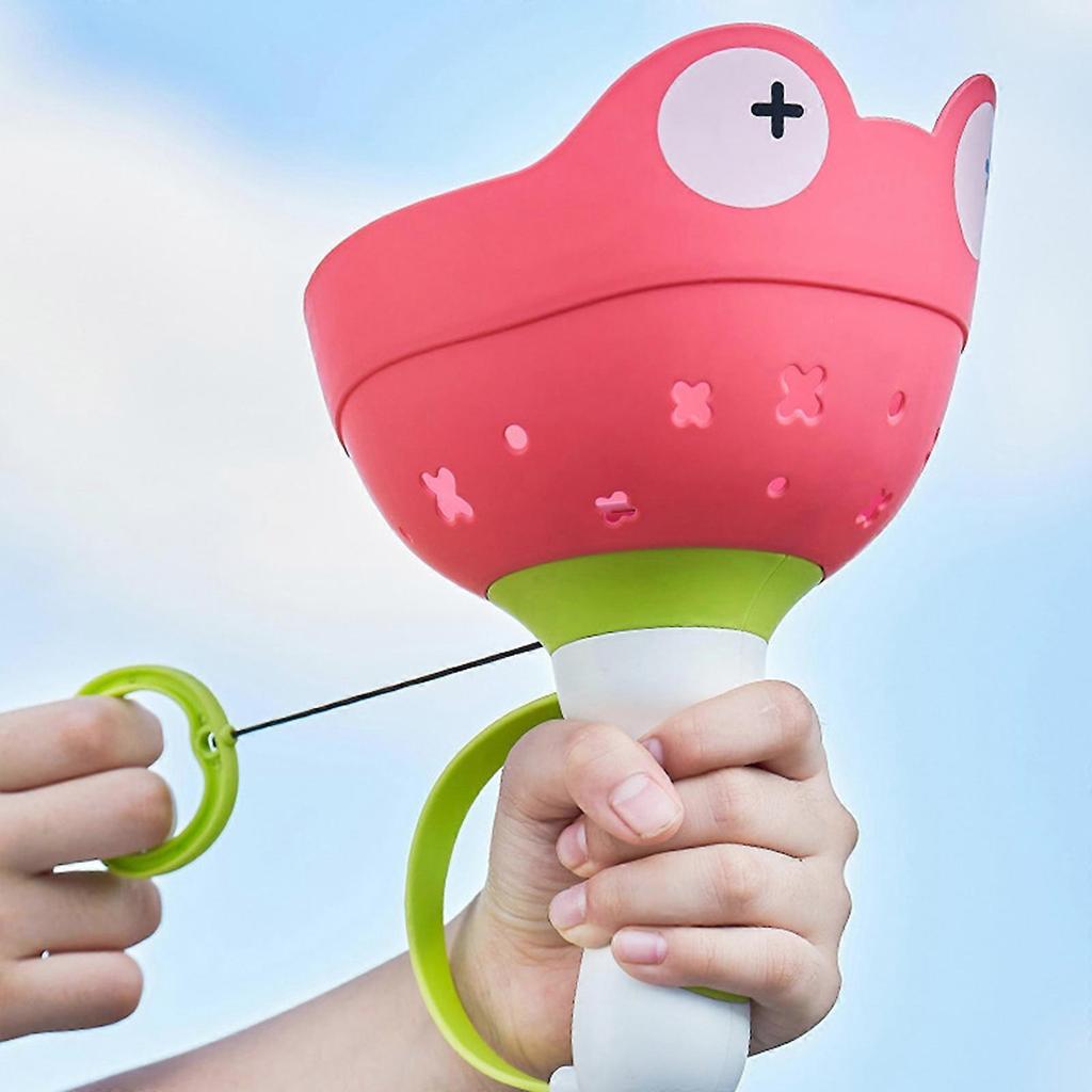 Hand Pulled Flying Saucer Outdoor Toy Kids Flying Disc Saucer Launching Propeller Toy for Family Gathering Yellow