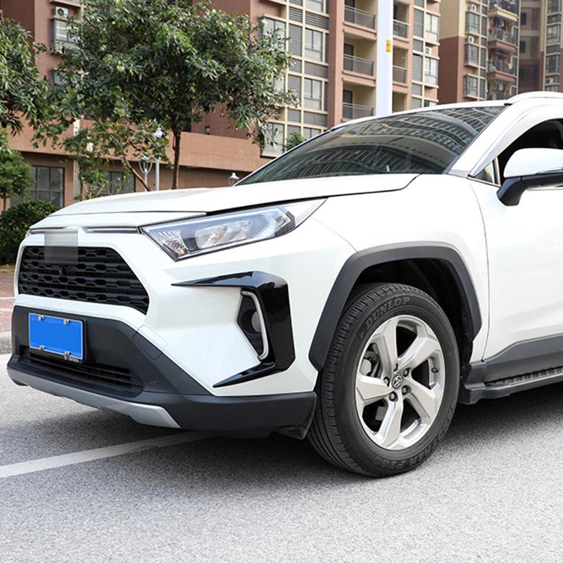 2 шт. для Toyota RAV4 автомобильный передний бампер противотуманная фара рамка крышка дневные ходовые огни отделка крышка брови капот