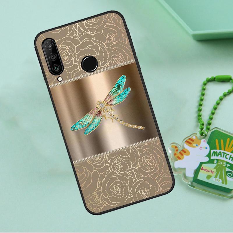 Цветочная разноцветная стрекоза для Huawei Nova 12i 12s 7i 8i 11i 9 10 SE Y90 Y60 Y70 Y72 Y61 Y91 P30 P40 Lite P60 Pro Чехол