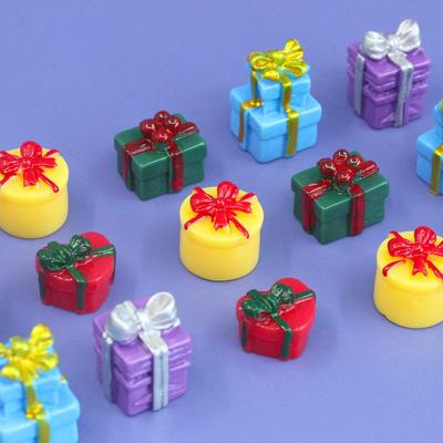 10 шт. мини Рождественская подарочная коробка миниатюры Diy украшения из смолы Фея украшения сада мох Террариум микропейзаж