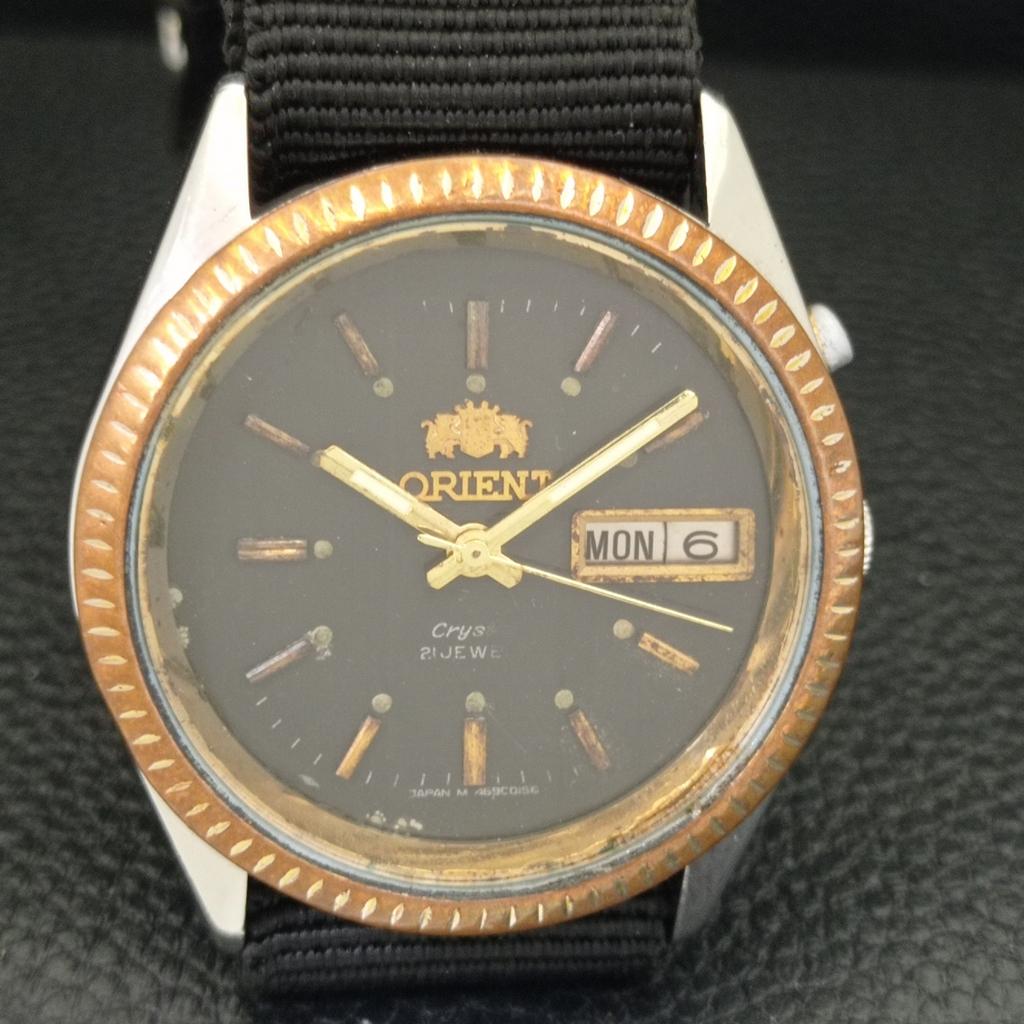 АВТОМАТИЧЕСКИЕ 46943 ВИНТАЖНЫЕ ORIENT CRYSTAL ЯПОНИЯ МУЖСКИЕ ОРИГИНАЛЬНЫЙ ЦИФЕРБЛАТ ЧАСЫ a701888-5
