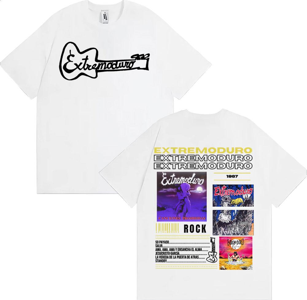 Rock Band EXTREMODURO Album Cover Tshirts for Unisex Retro 90s Hip Hop Classic T Shirt Summer Tops Oversized Short Sleeve Tshirt