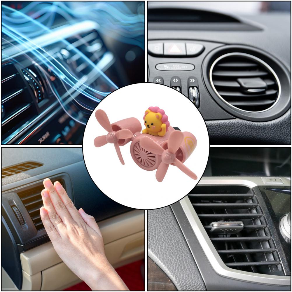 Портативный автомобильный освежитель воздуха с уникальным дизайном с двумя вентиляторами, портативный автомобильный диффузор с мультяшной формой, освежающий воздух для автомобилей