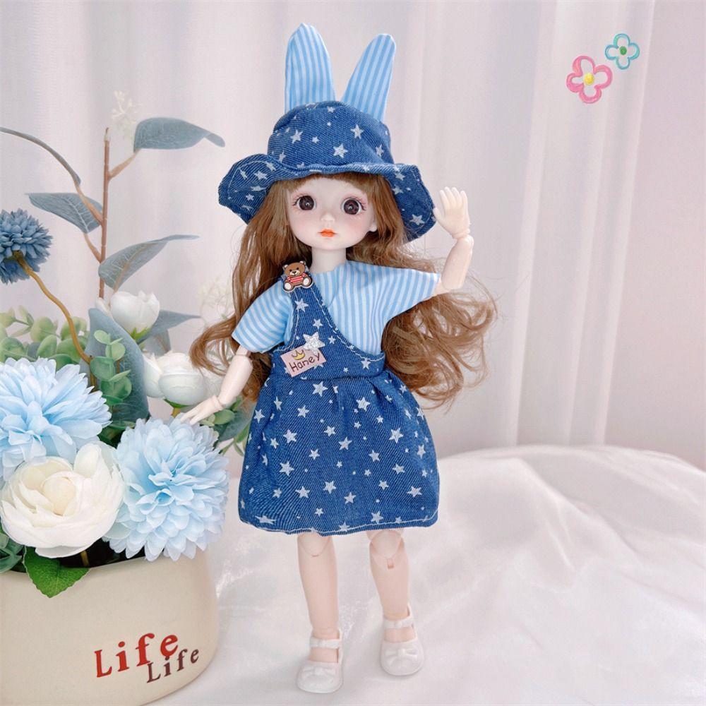 3D Simulation Eyes Cute BJD Doll 20 Joints Fashion Clothes BJD Doll 1/8 30CM BJD Doll  DIY Toys