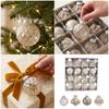 Storage Tray Christmas Ornament Ball Set, Plastic Tree Collection with Mixed Style Finish for Seasonal Use