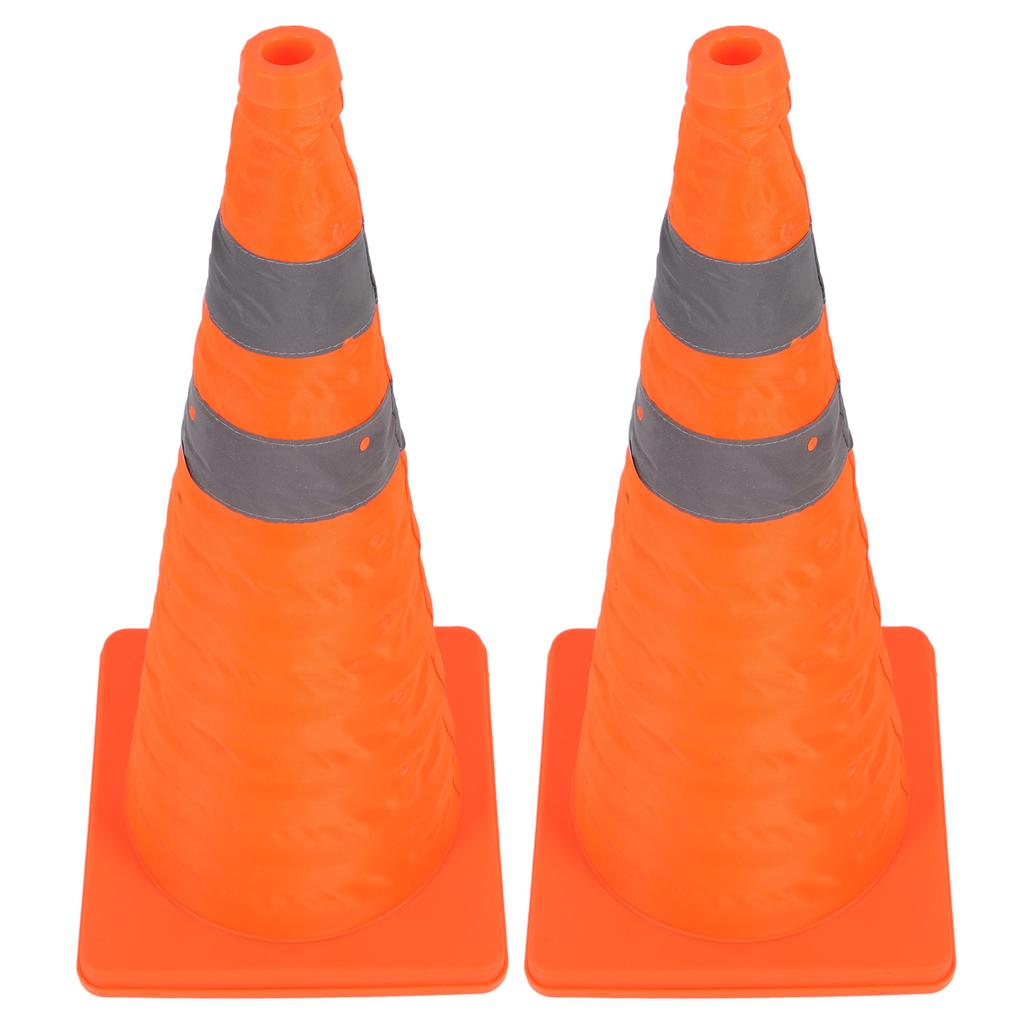 2 шт 70 см складные дорожные конусы со светоотражающим воротником оранжевый дорожный конус безопасности для парковки